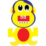 קוף מצוייר צהוב